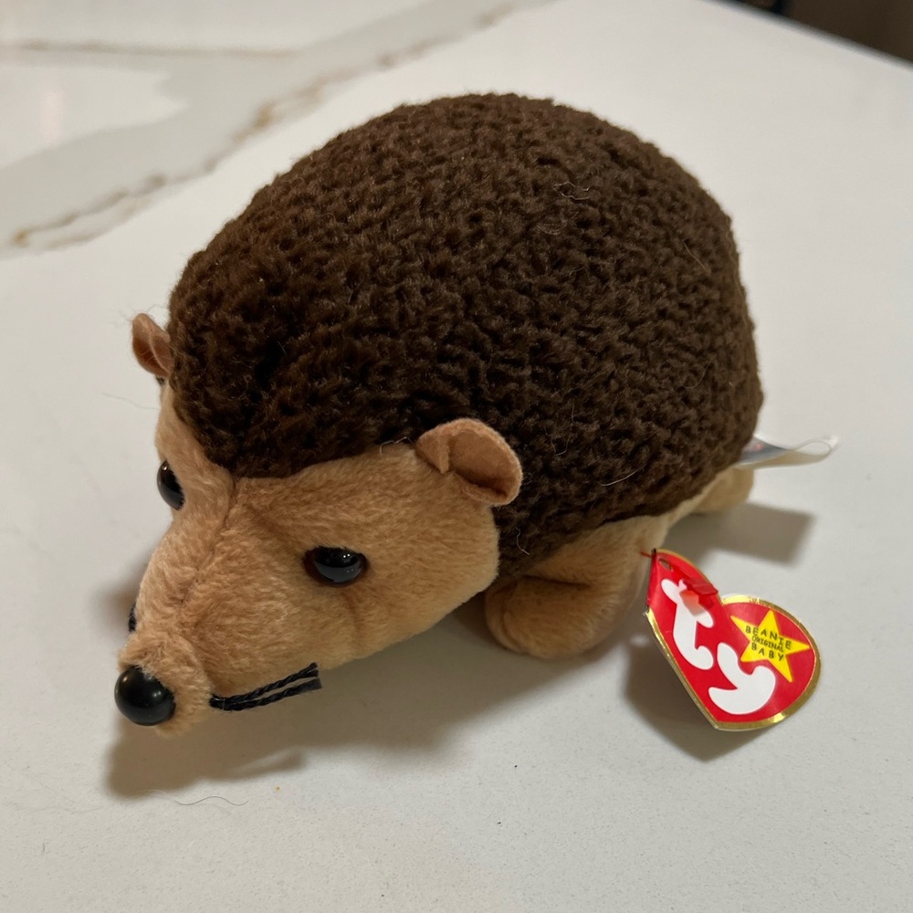 Vintage Rare TY Beanie Baby Prickles With Tag Errors